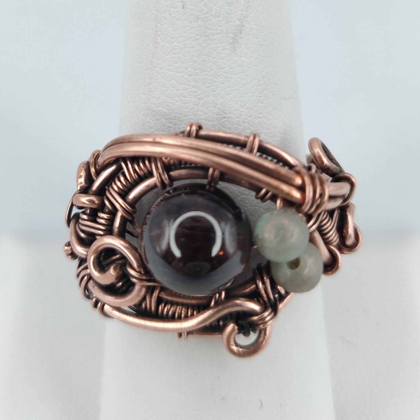 Antique Copper Garnet Birthstone Ring