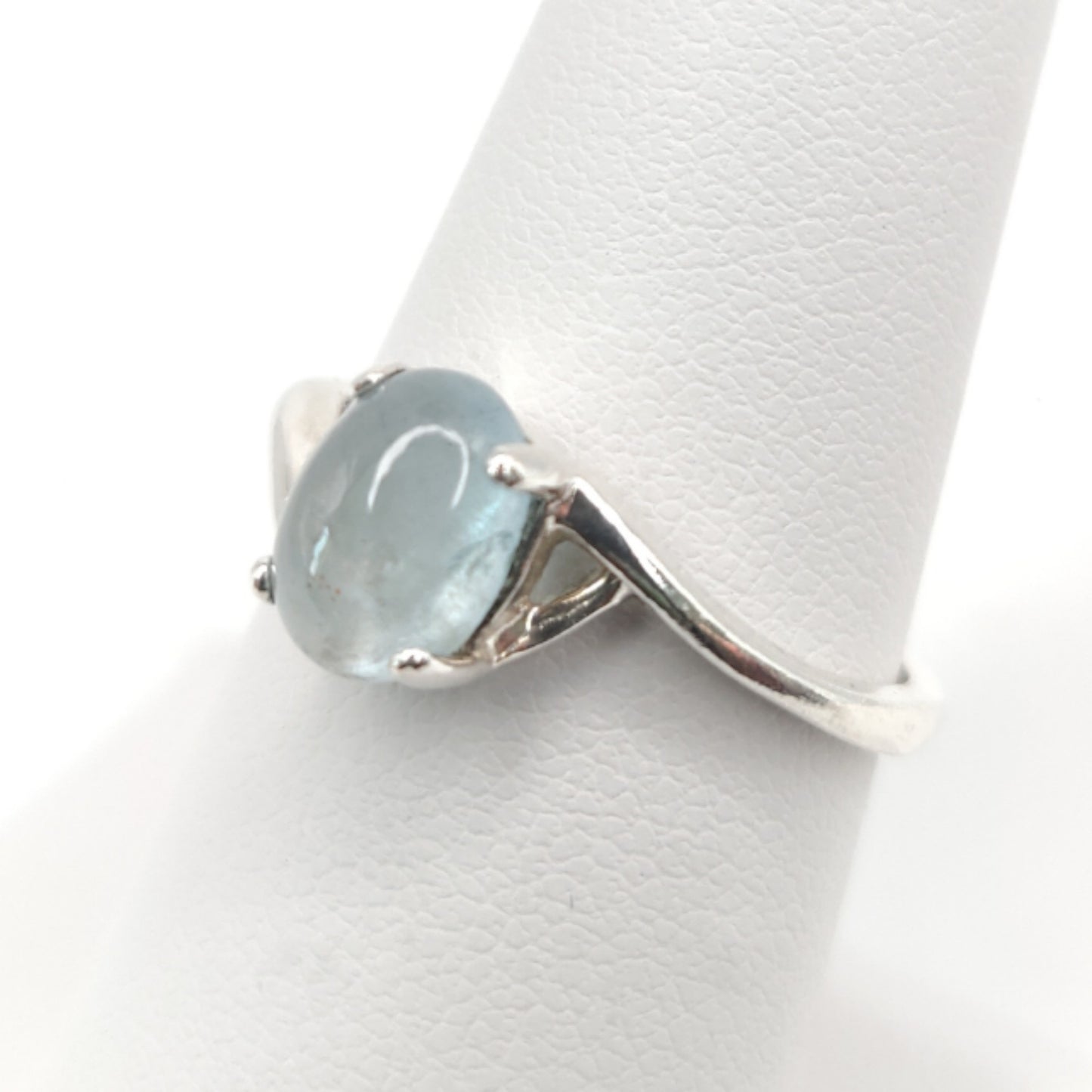 Aquamarine Sterling Silver March Birthstone Ring
