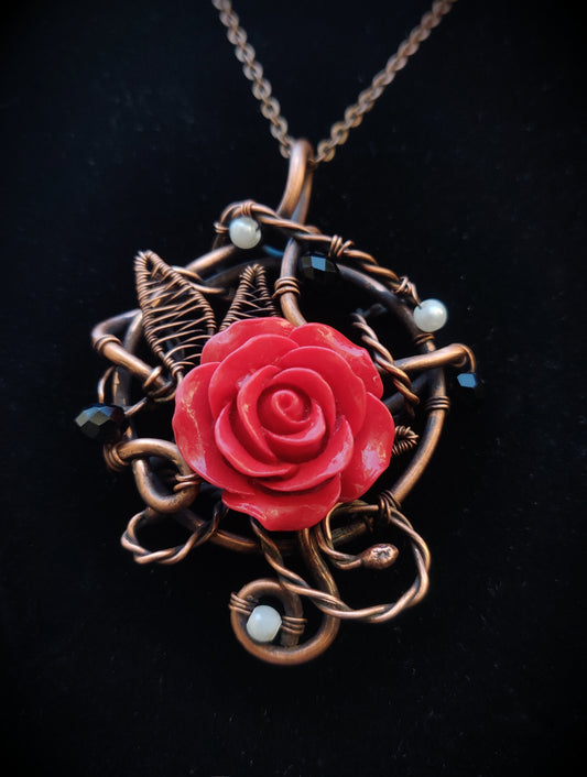 Vintage Inspired Flower Necklace