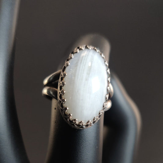 Sterling Silver Rainbow Moonstone Cocktail Ring