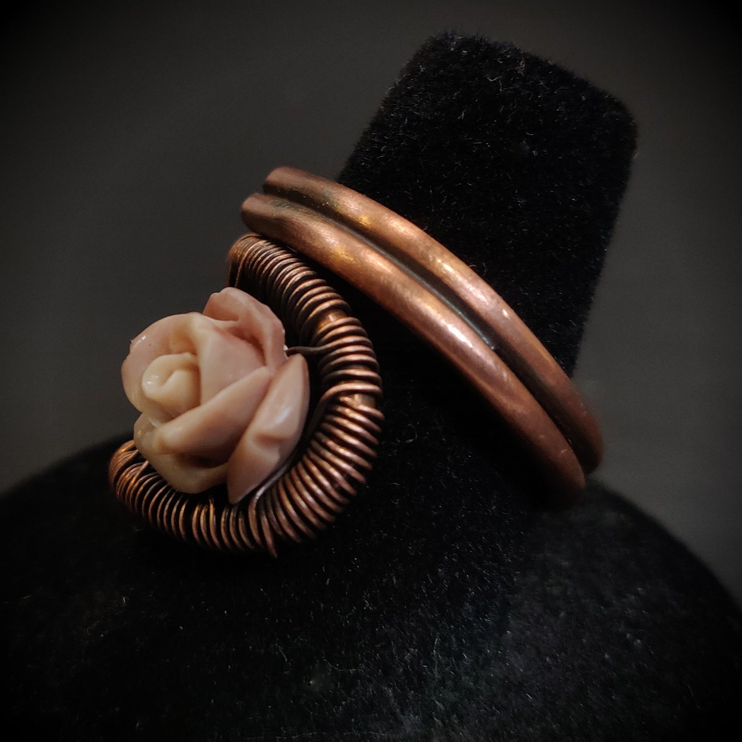 Boho Copper Flower Ring