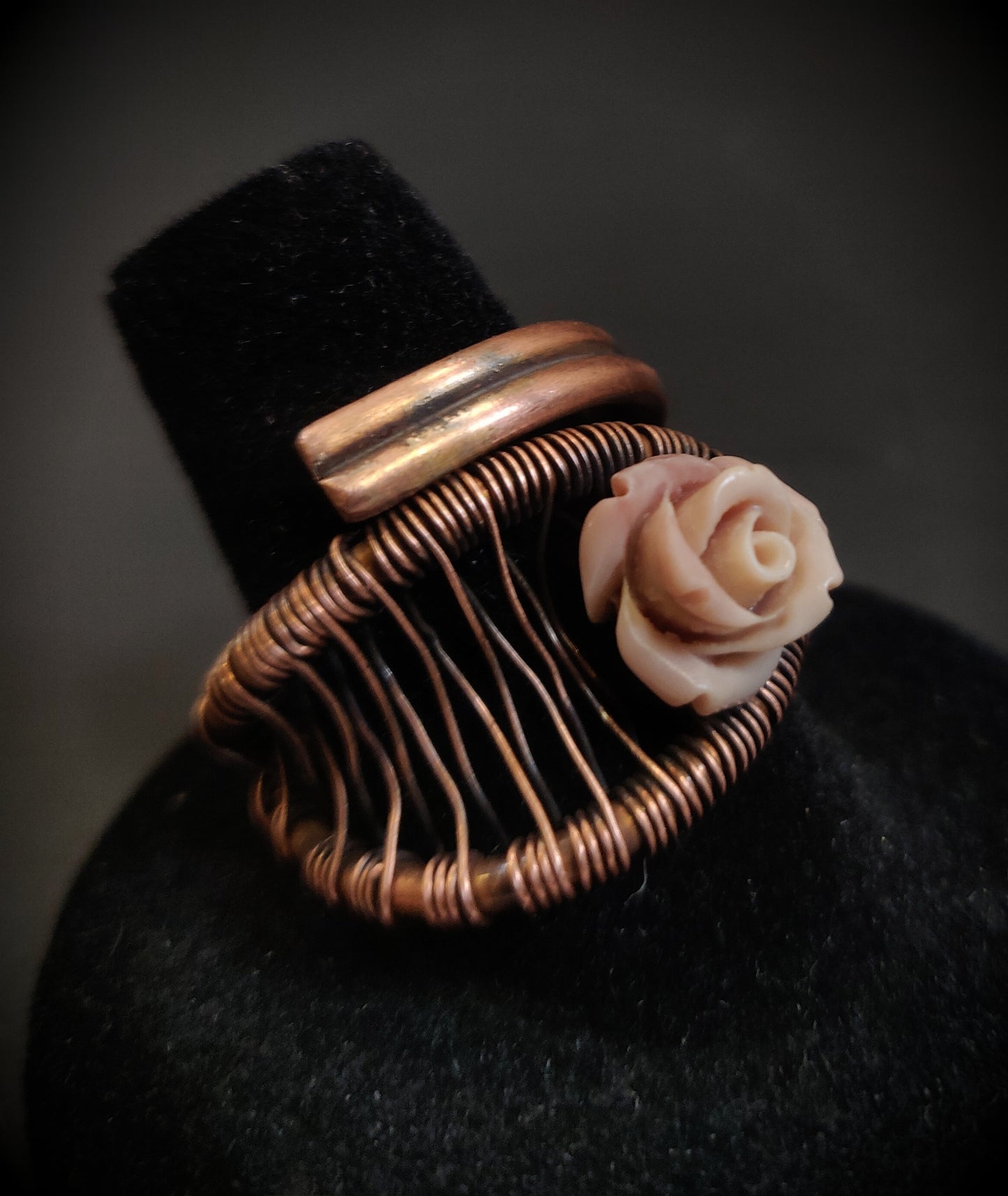 Boho Copper Flower Ring