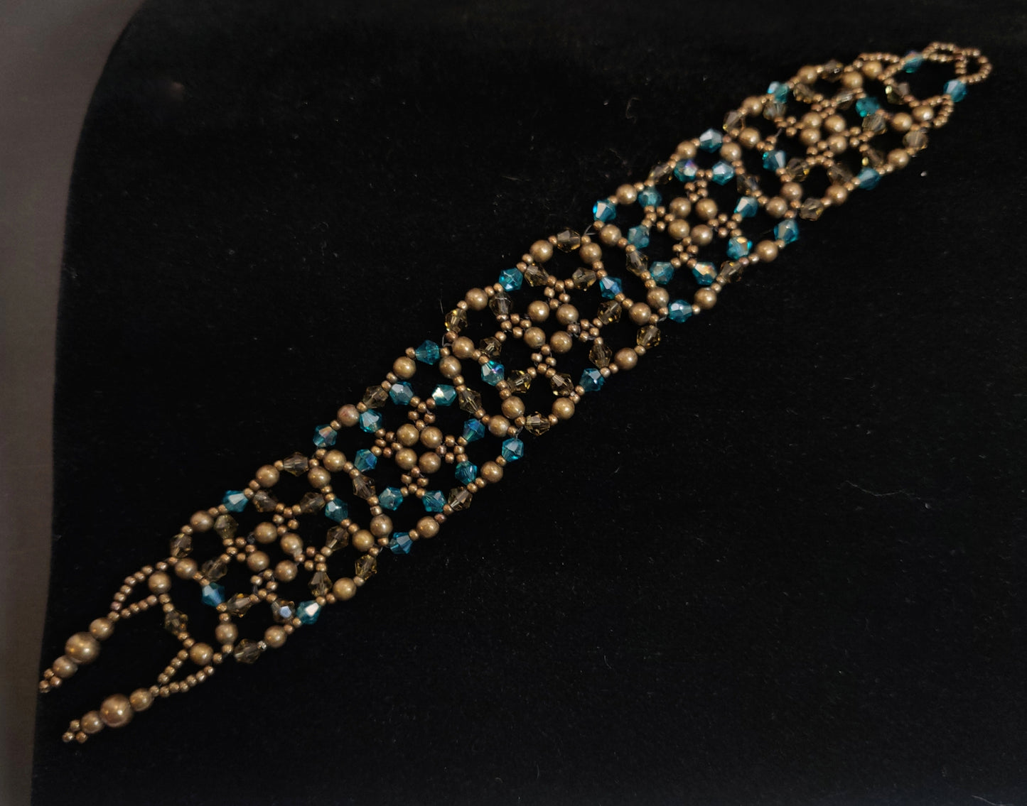 Handmade Chunky Bronze Beaded Bracelet