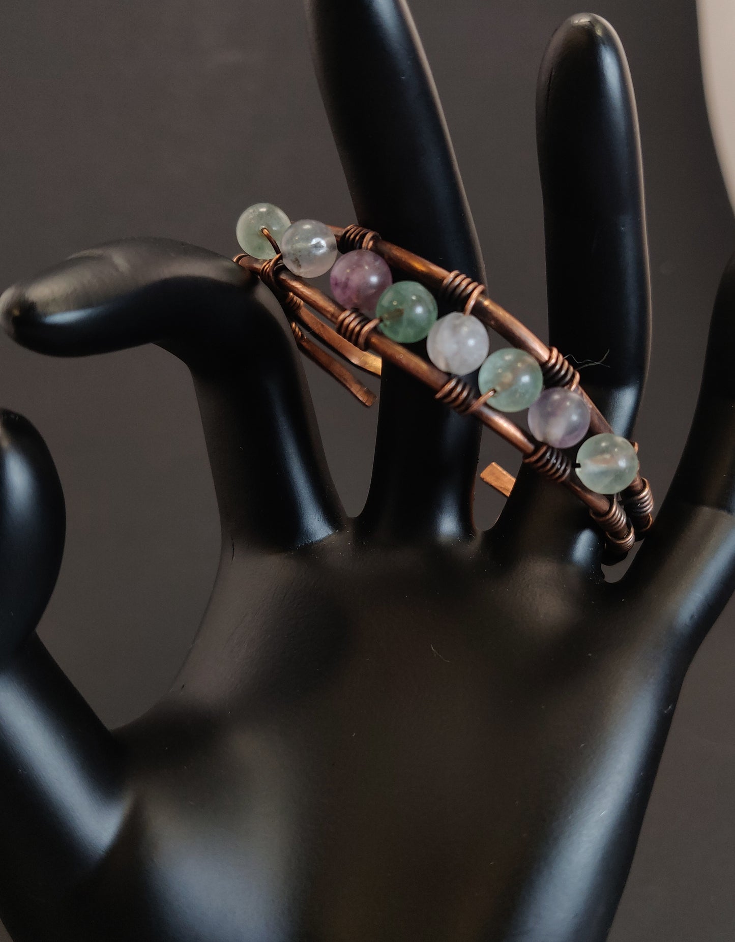 Copper Flourite Cuff Bracelet