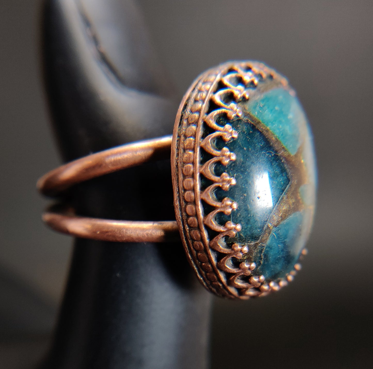 Jasper Copper Cocktail Ring