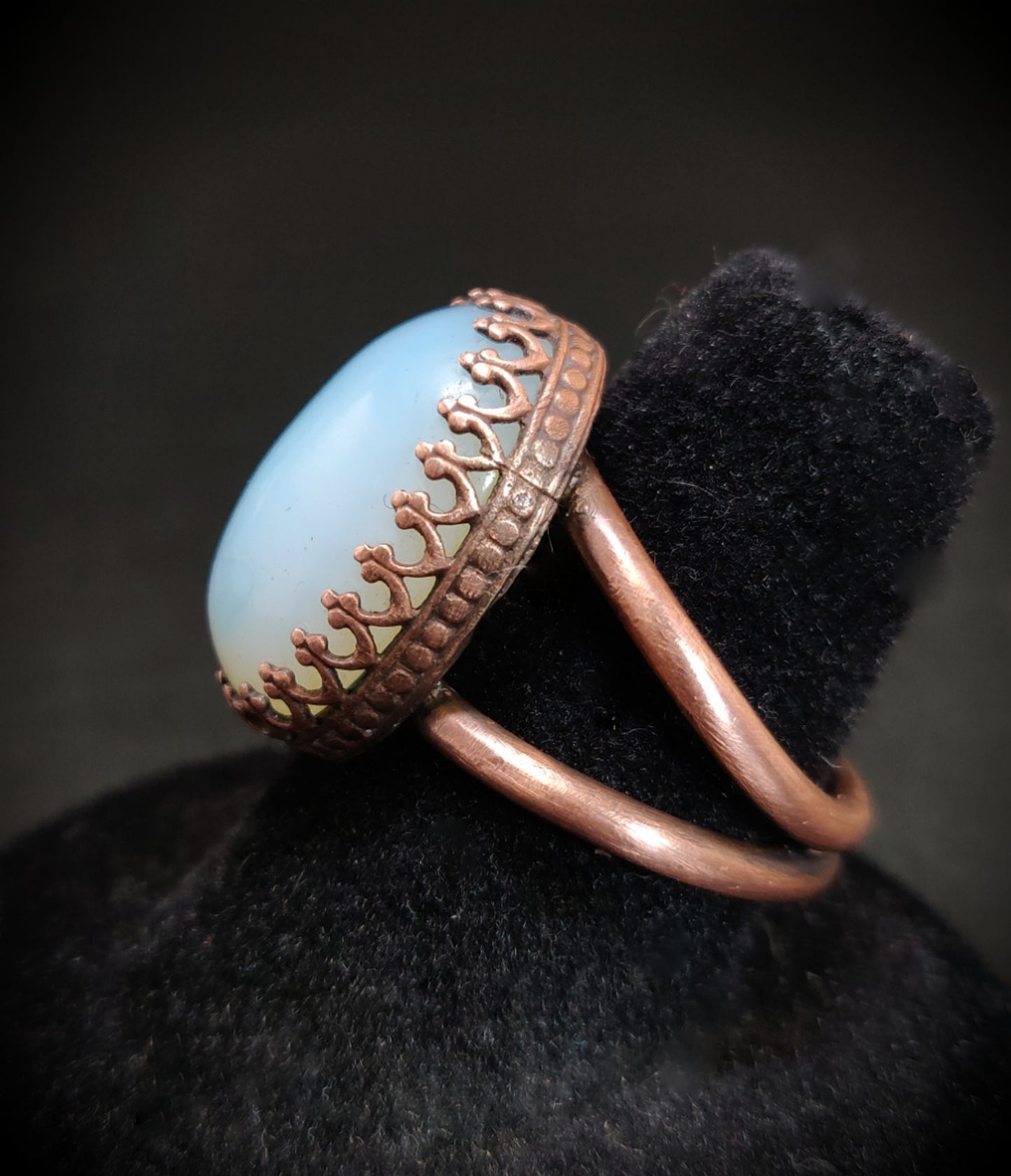 Opalite Copper Cocktail Ring