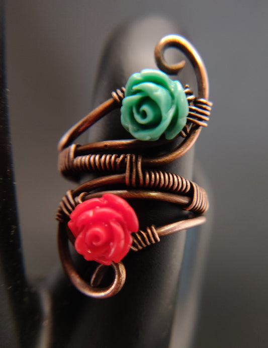 Floral Copper Ring