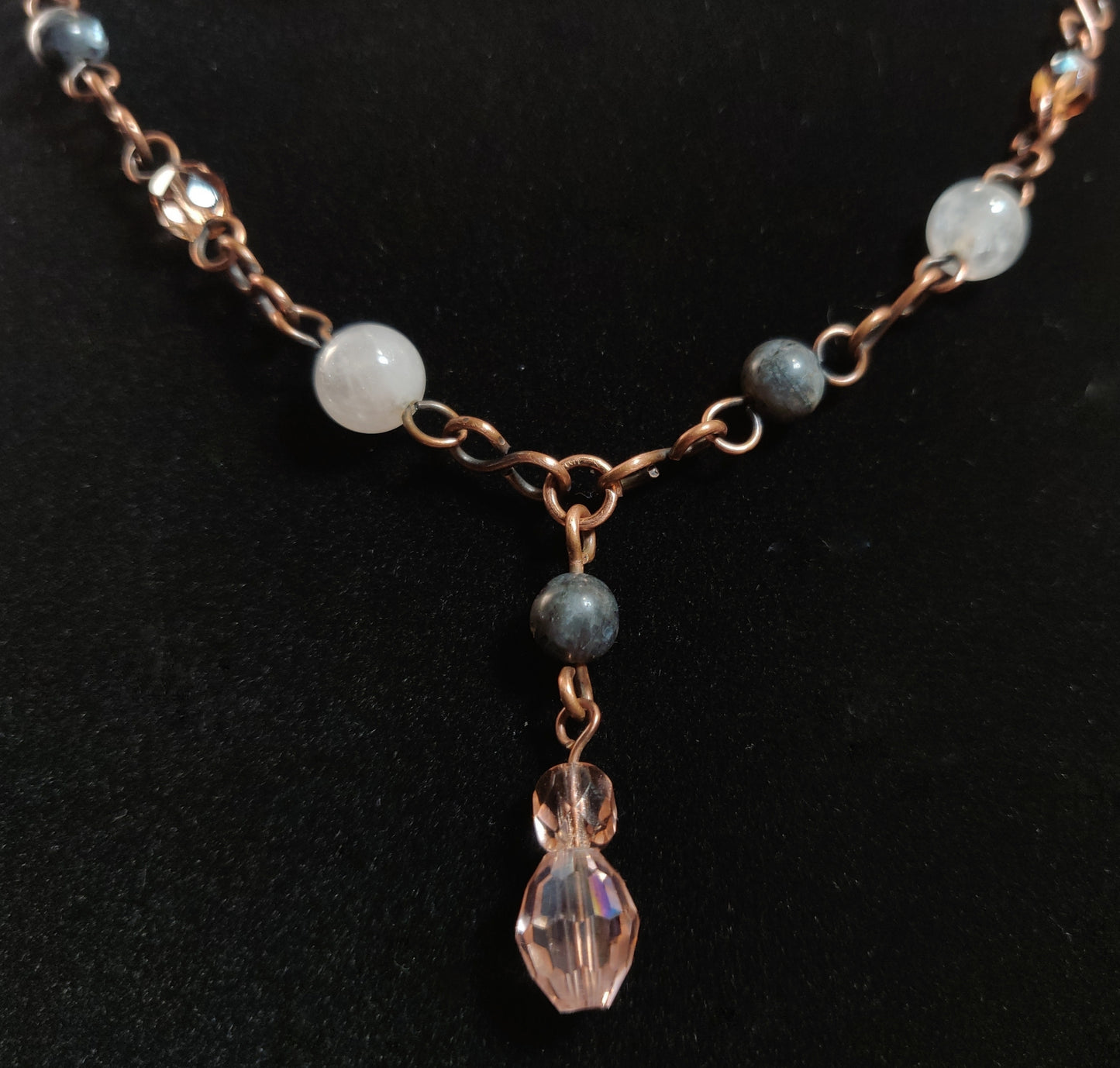 Rose Quartz Necklace & Earring Set