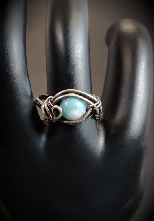 Sterling Silver & Amazonite Ring