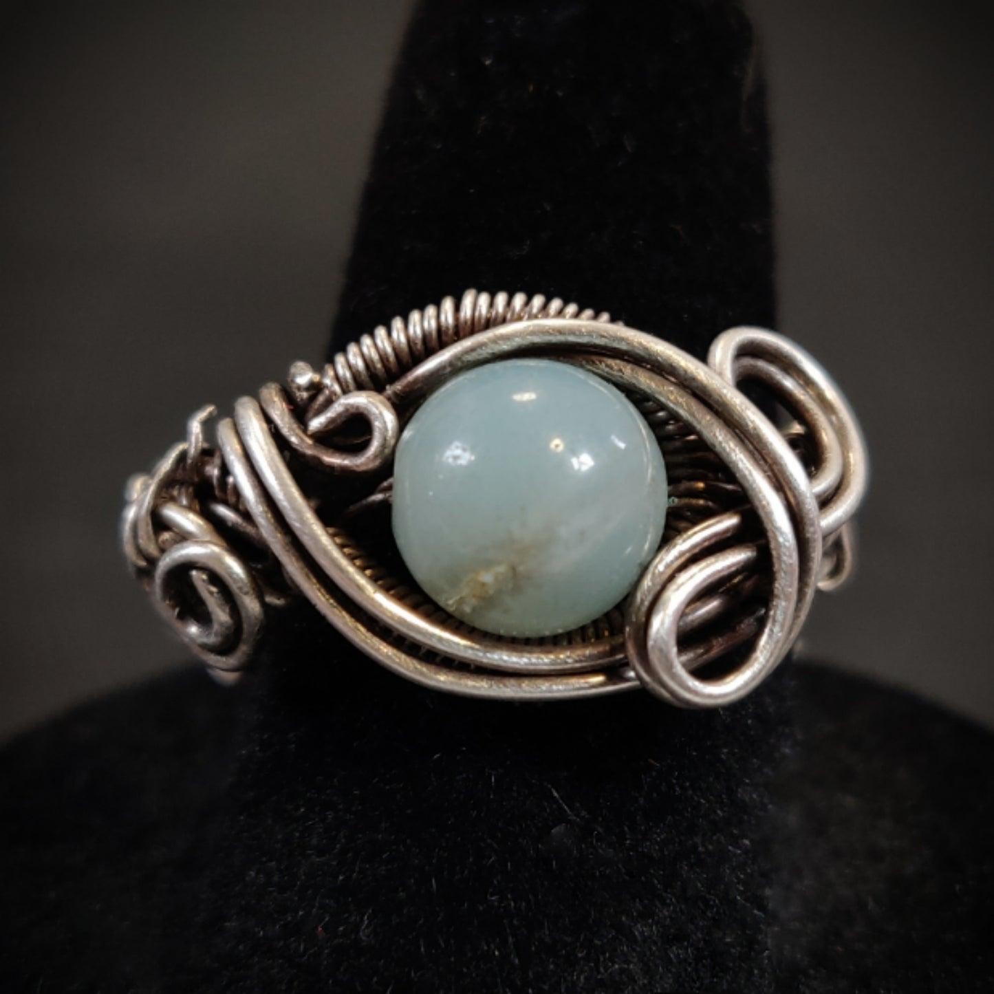 Sterling Silver & Amazonite Ring