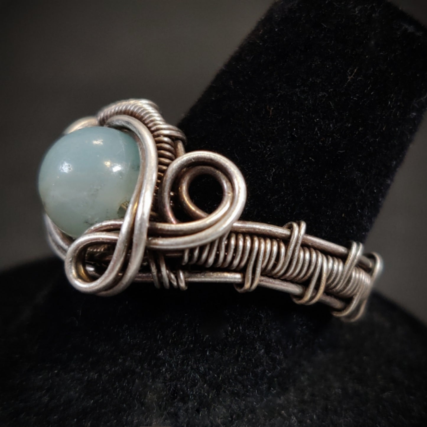 Sterling Silver & Amazonite Ring