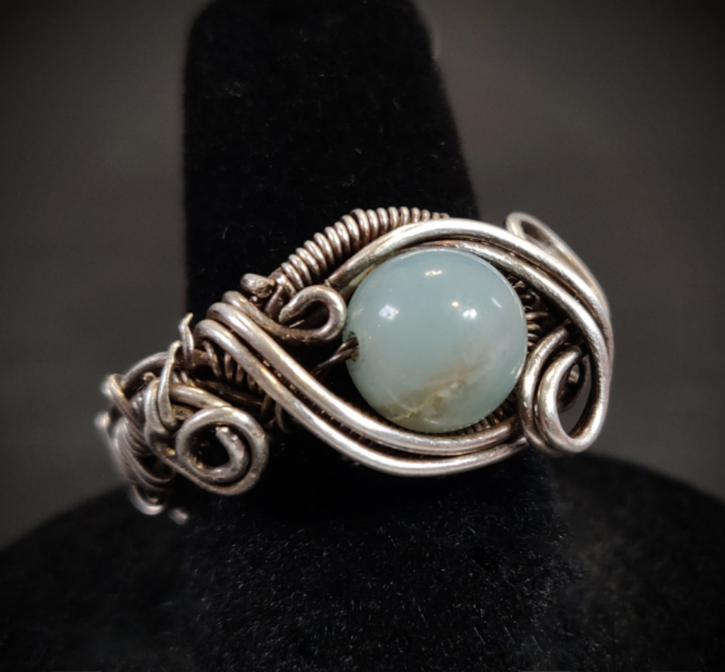 Sterling Silver & Amazonite Ring