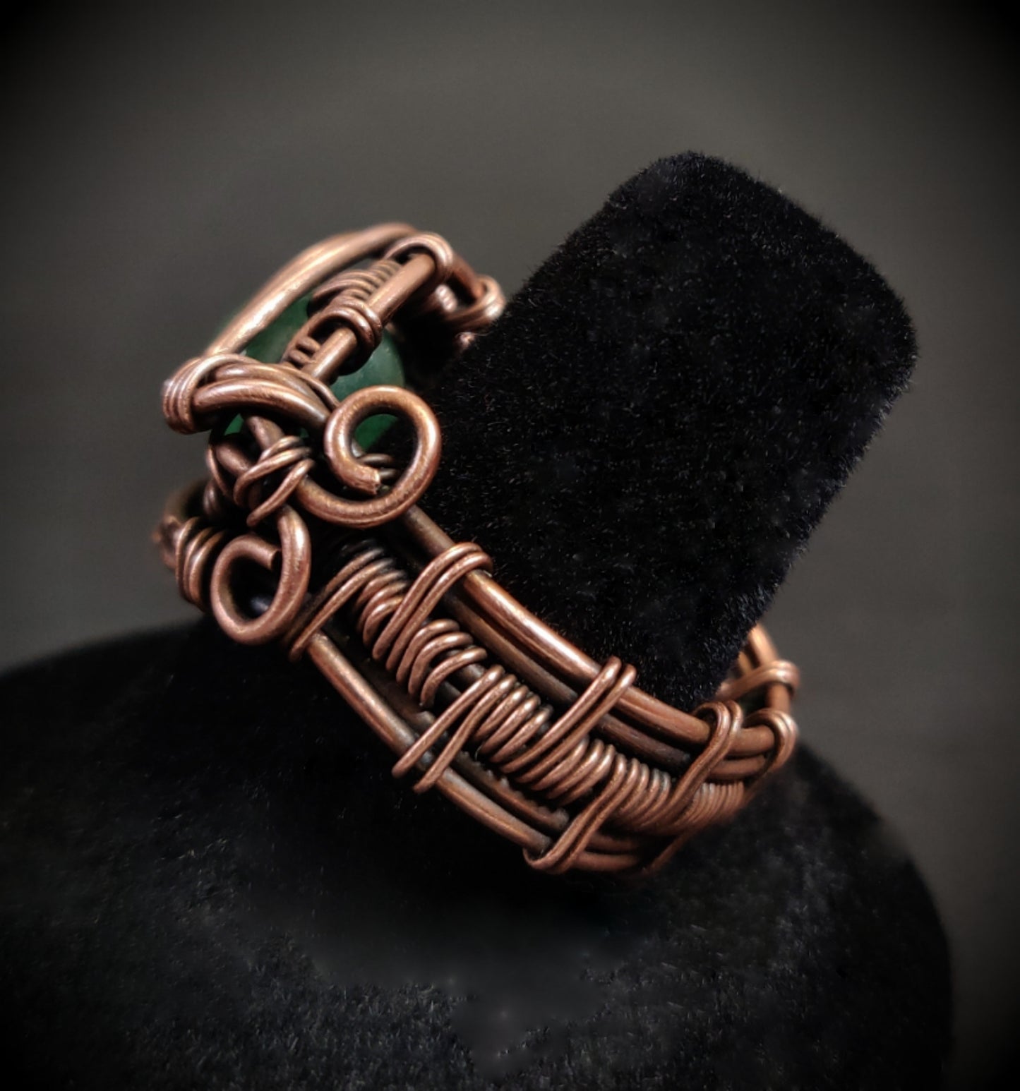 Aventurine & Copper Ring