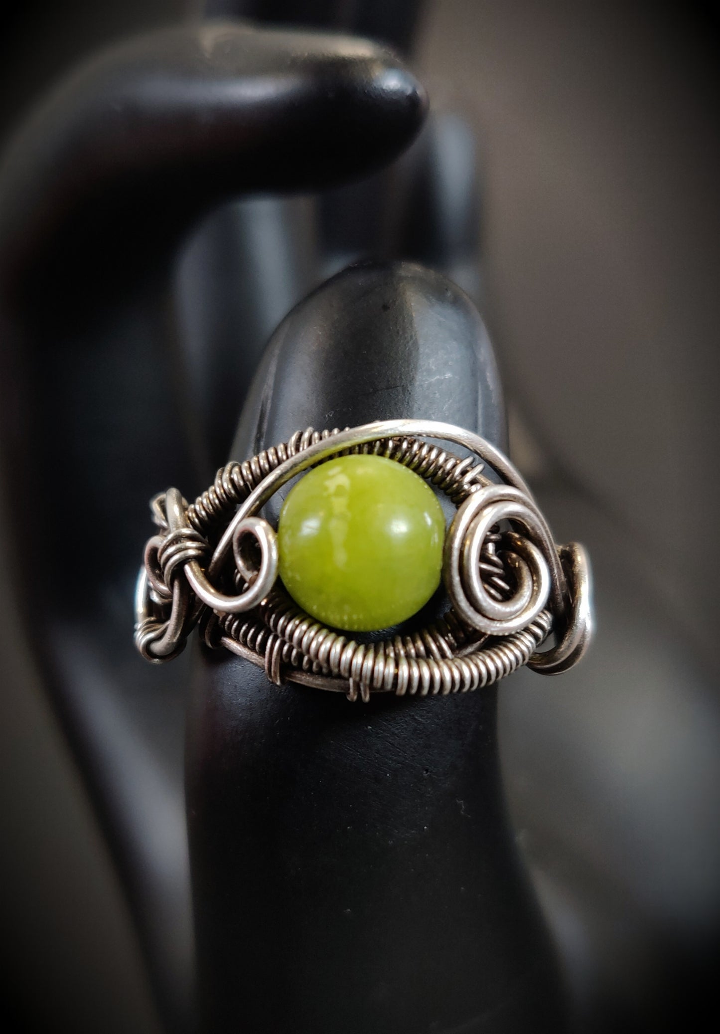 Jade & Sterling Silver Ring