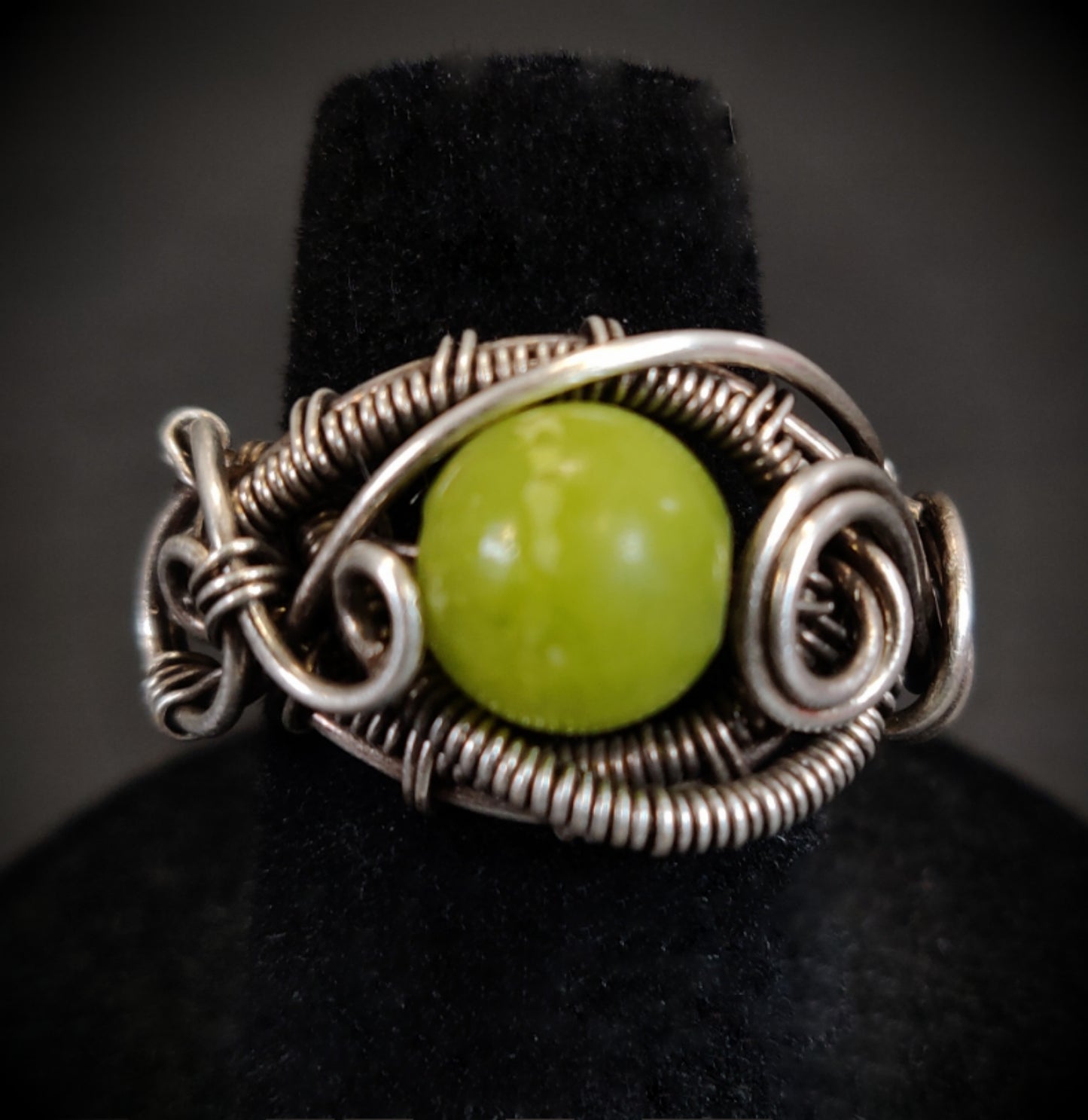 Jade & Sterling Silver Ring