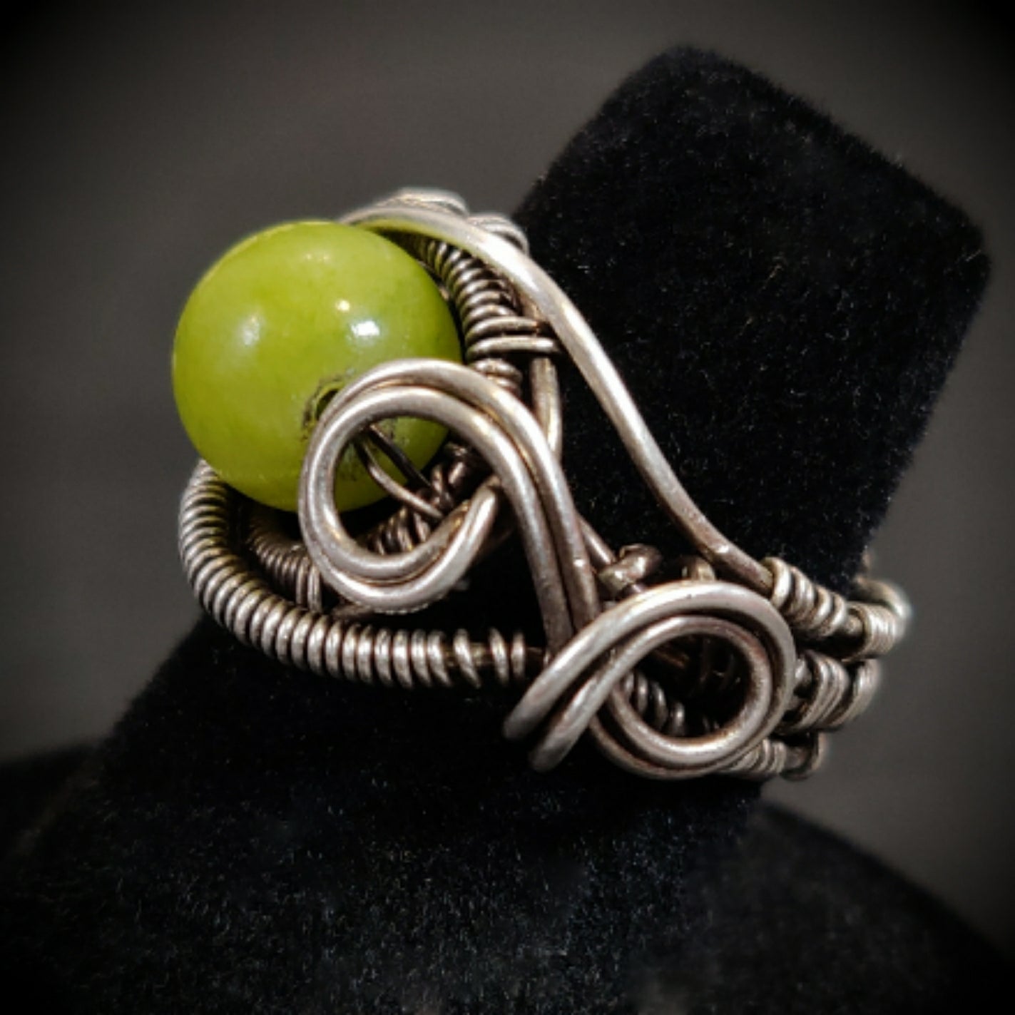 Jade & Sterling Silver Ring