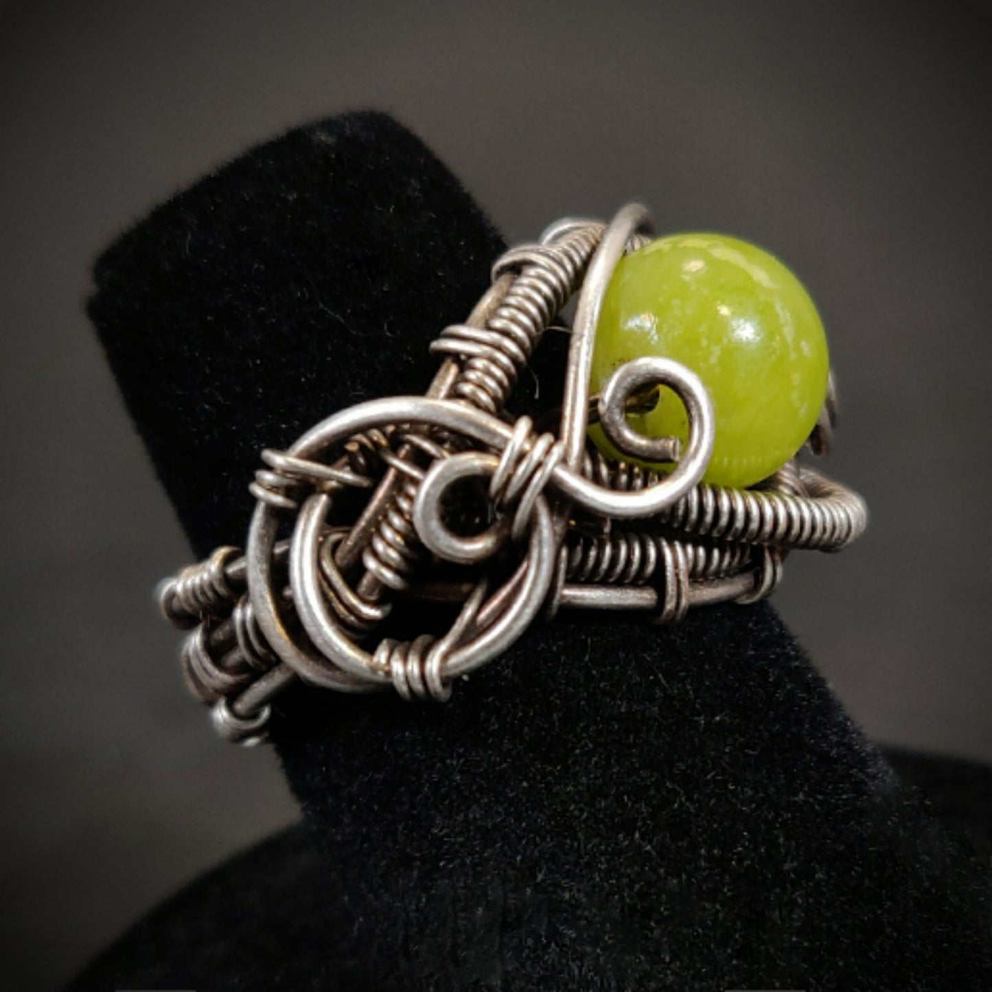 Jade & Sterling Silver Ring