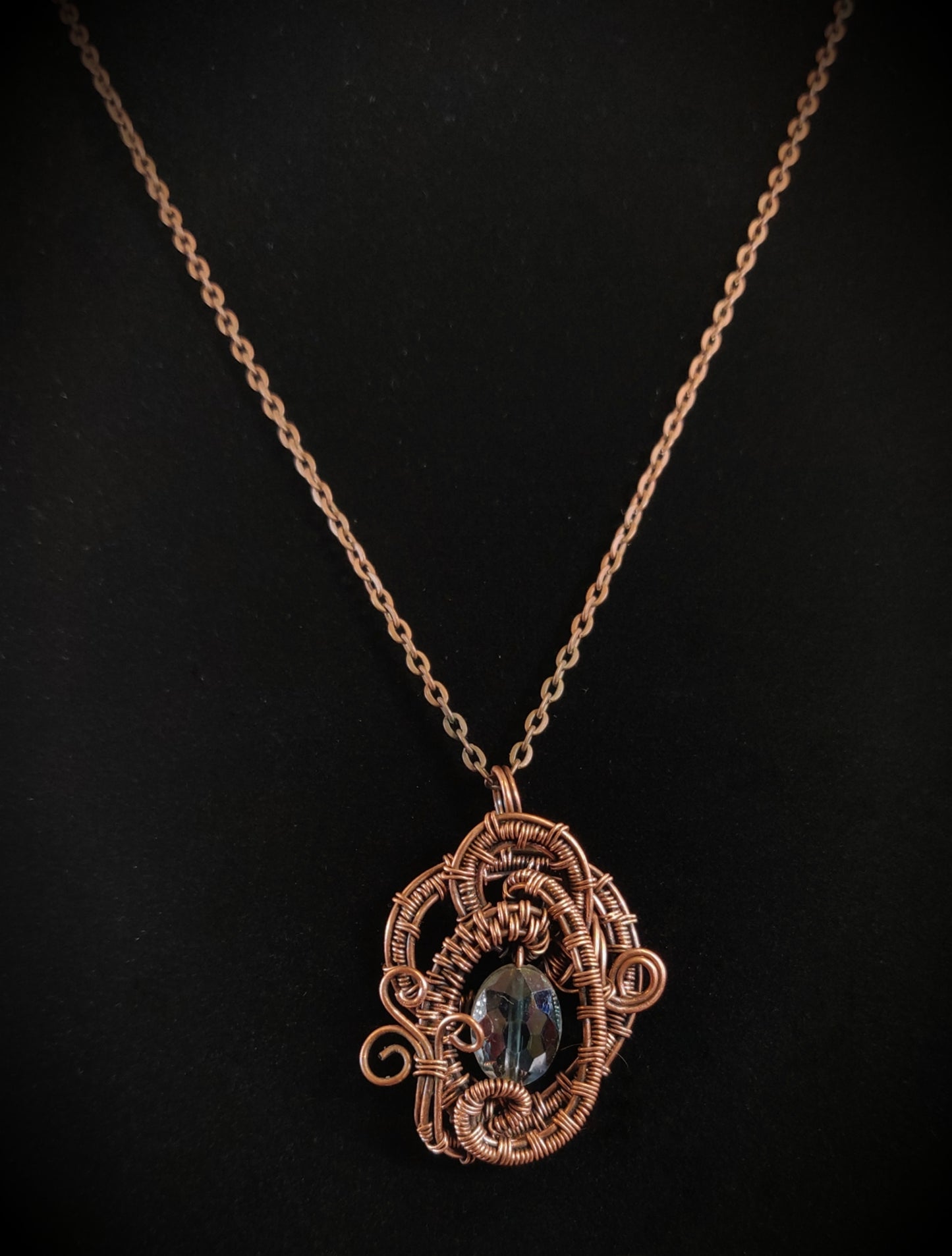 Medusa Copper Pendant Necklace