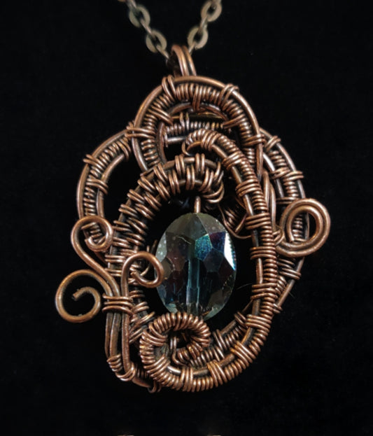Medusa Copper Pendant Necklace