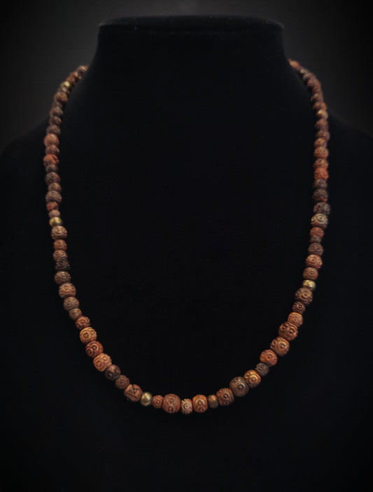 Unisex Wooden Bead Necklace