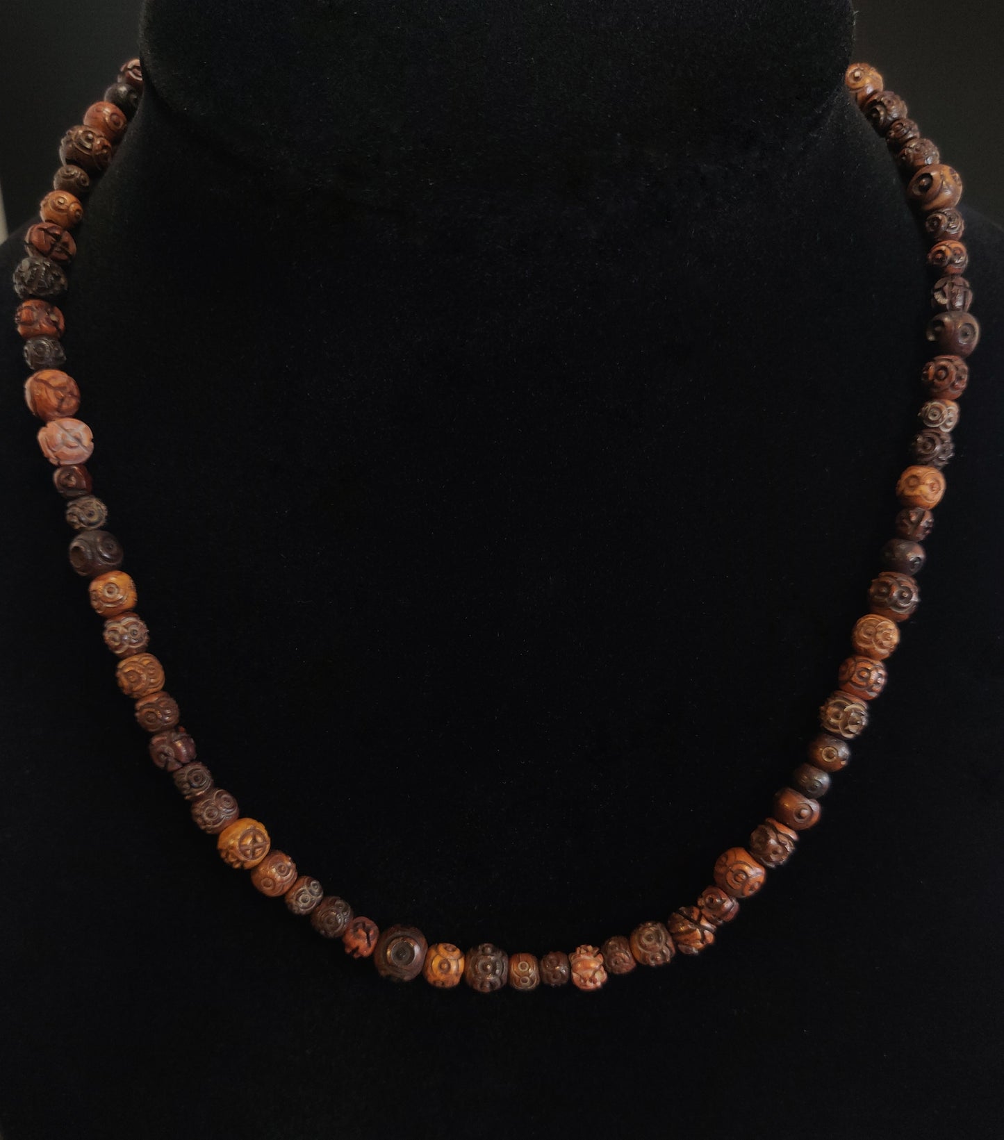 Unisex Wooden Bead Necklace